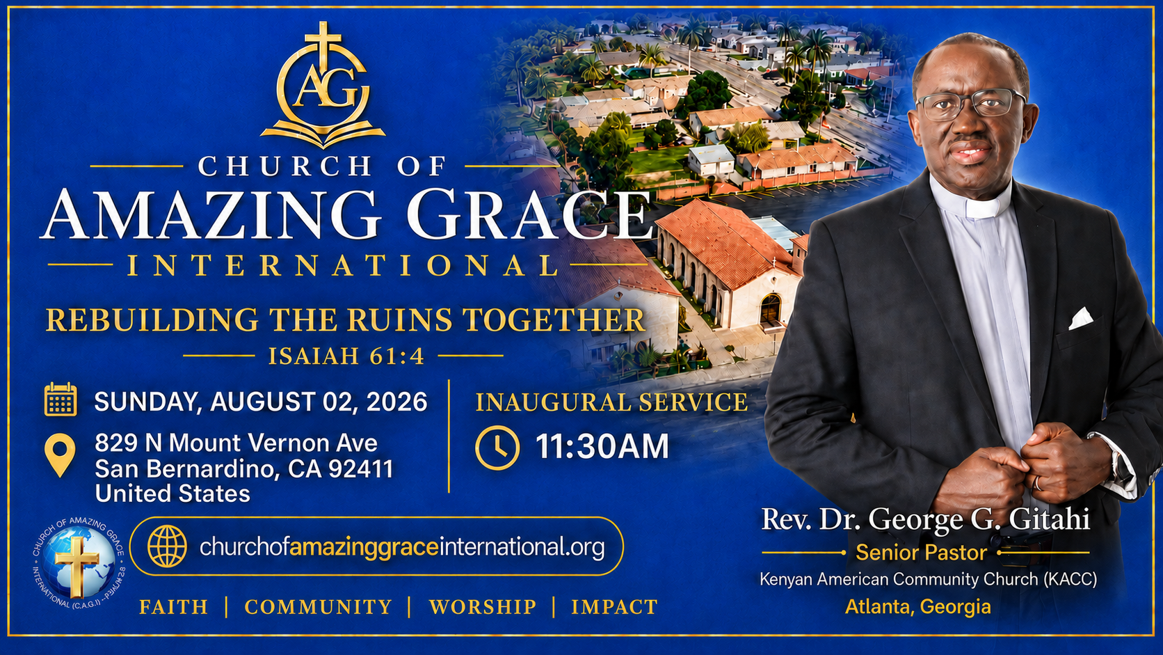 Inaugural Service — Church of Amazing Grace International